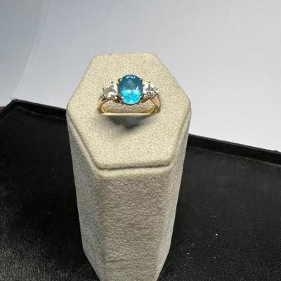 Beautiful Topaz and 14K Gold Earrings and Ring.