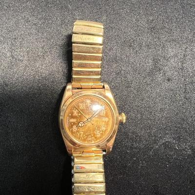 Vintage 10k Gold Radium Rolex Watch, California Dial, Rare