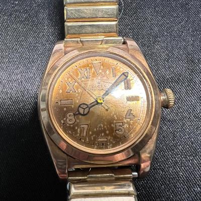 Vintage 10k Gold Radium Rolex Watch, California Dial, Rare