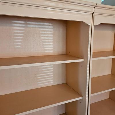 Pair of Peach Three Shelf Storage Cabinets (DR-JS)