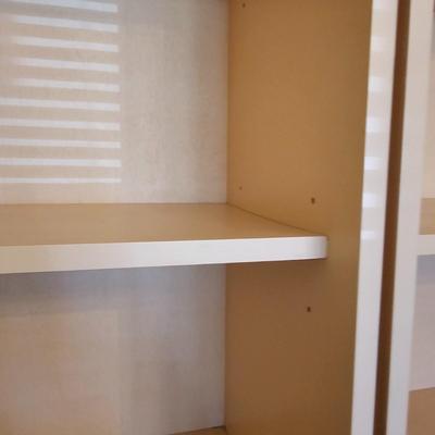 Pair of Peach Three Shelf Storage Cabinets (DR-JS)