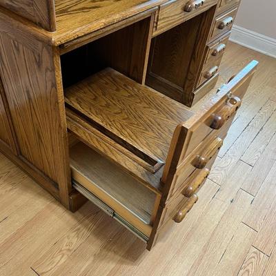 Solid Wood Roll Top Desk
