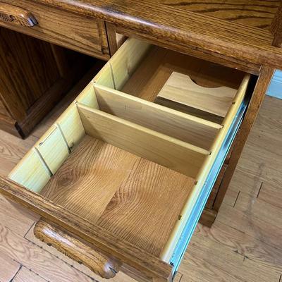 Solid Wood Roll Top Desk