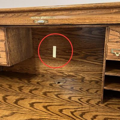 Solid Wood Roll Top Desk