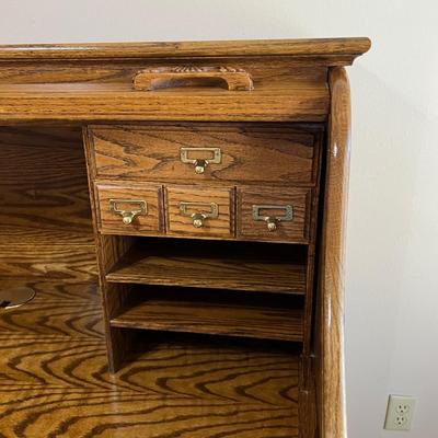 Solid Wood Roll Top Desk