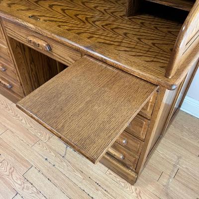 Solid Wood Roll Top Desk