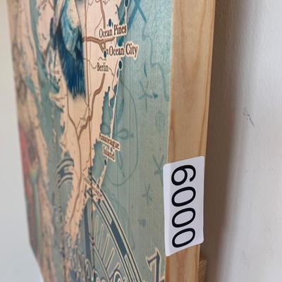 Chesapeake Bay Eastern Shore Map On Wood