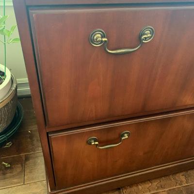 Mahogany Locking Lateral Wood File Cabinet