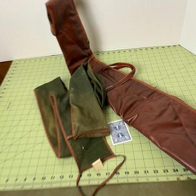 Brown Rifle Gun Bag and Canvas Bag