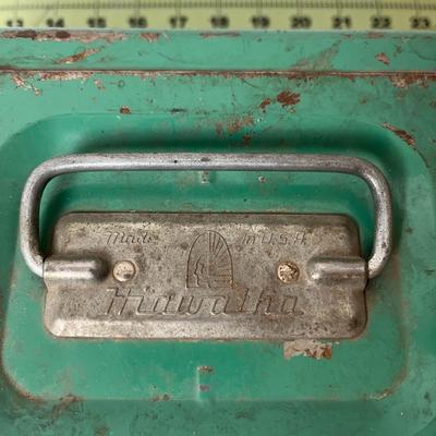 Vintage Hiawatha Green Tackle Box