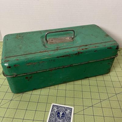 Vintage Hiawatha Green Tackle Box