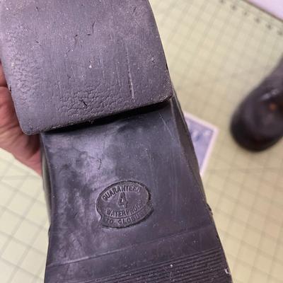 Vintage Black Waterproof Boots Size 4