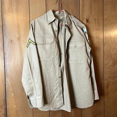 Vintage Military Shirt with Atomic Badge