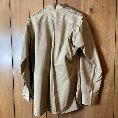 Vintage Military Shirt with Atomic Badge