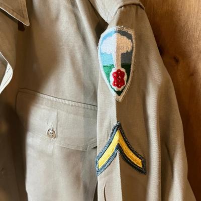 Vintage Military Shirt with Atomic Badge