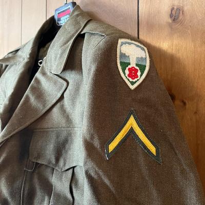 Vintage Military Suit with Atomic Badge