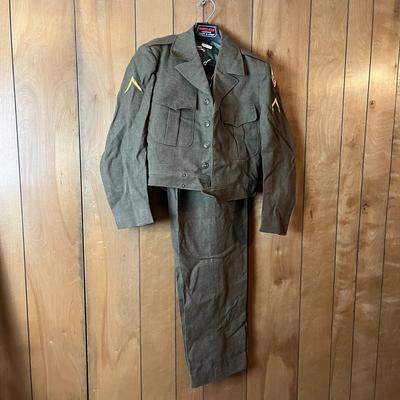 Vintage Military Suit with Atomic Badge