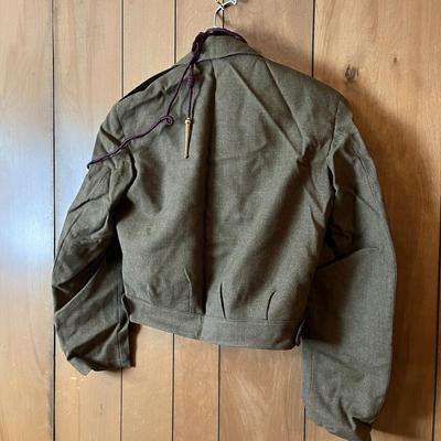 Vintage Military Suit Jacket with Tie