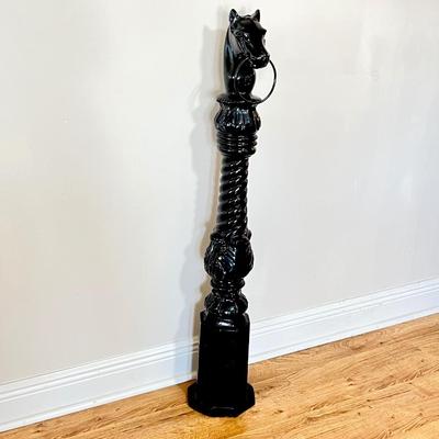 44â€ Glossy Black Wrought Aluminum Hitch Horse