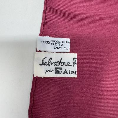 211 Authentic Salvatore Ferragamo Per Alena Silk Scarf