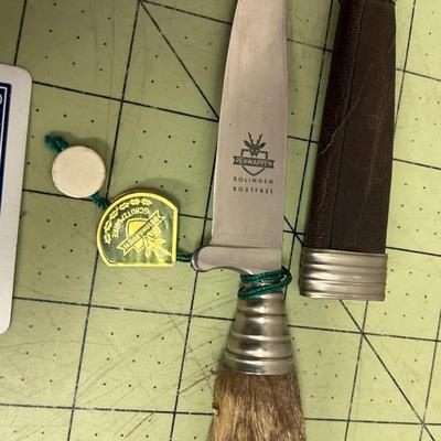 Vintage Rehwappen Solingen Rostfrei Stag Knife
