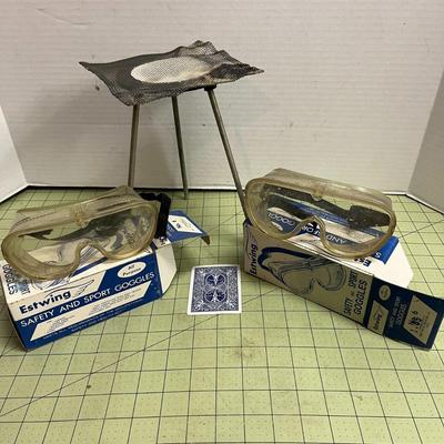 Safety Goggles and Metal Solder Stand