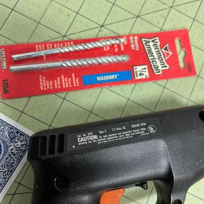 Black + Decker Cordless Drill and Drill Bits