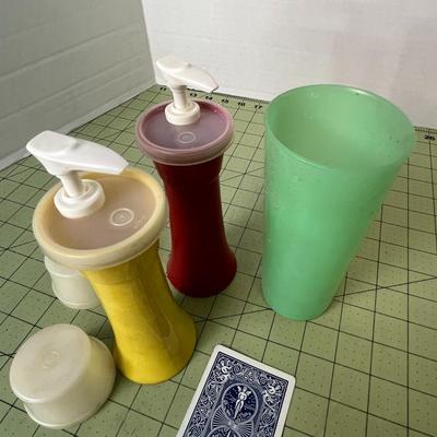 Vintage Condiment Tupperware