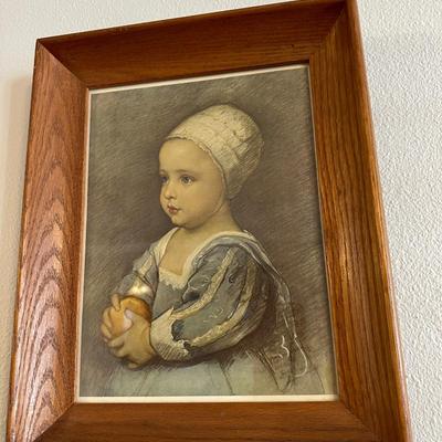 Framed Print of Baby Girl by Anthony van Dyck