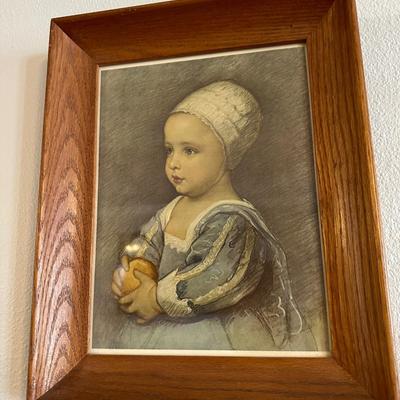 Framed Print of Baby Girl by Anthony van Dyck