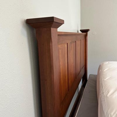 Queen Wood Bed Frame, Beauty Rest Mattress & Bed Frameâ€”LIKE NEW!