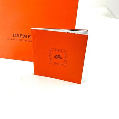 224 Authentic Two HÃˆRMES Shopping Bags & Scarf Folding Book