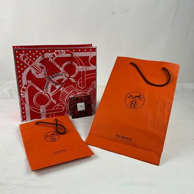 225 Authentic Two Shopping Bags, Signature Bandana Shopping Bag & Scarf Folding Book