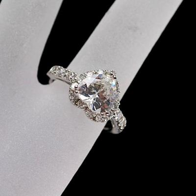 Sterling CZ Heart Ring