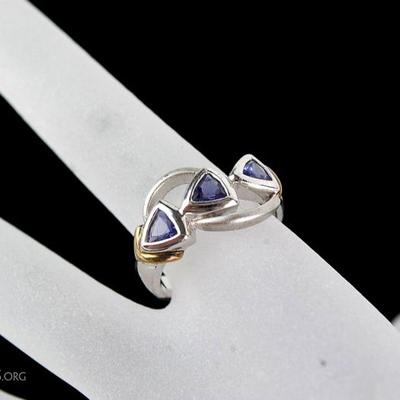 Sterling Trillion Trio Ring