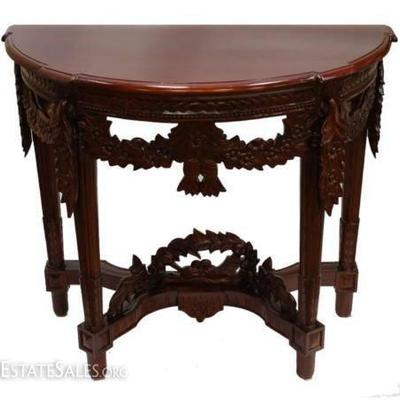 Antique Hand Carved Rosewood Table