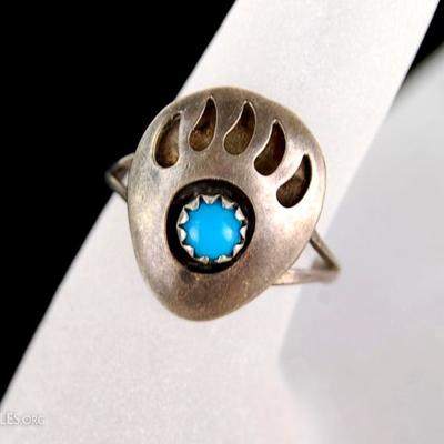 Native American Sterling Turquoise Ring