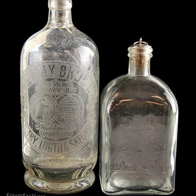 Antique Soda Water Bottle & Swiss Square Bottle