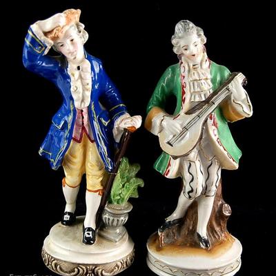 Musician Cabinet Figurine Pair 
