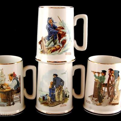 Norman Rockwell Museum Mug Set of 4