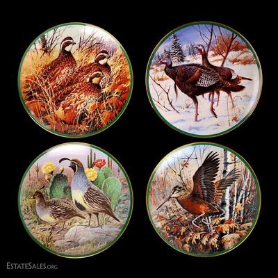 4 Hamilton Collection Set of Game Bird Plate