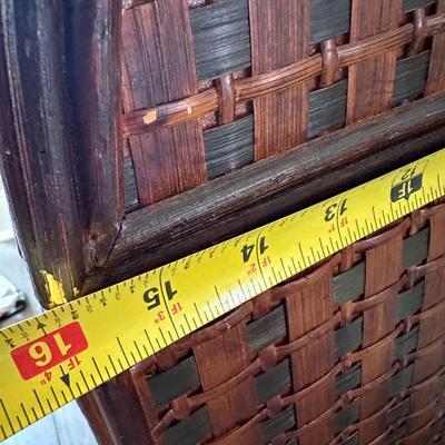 Wood & Wicker Laundry Basket