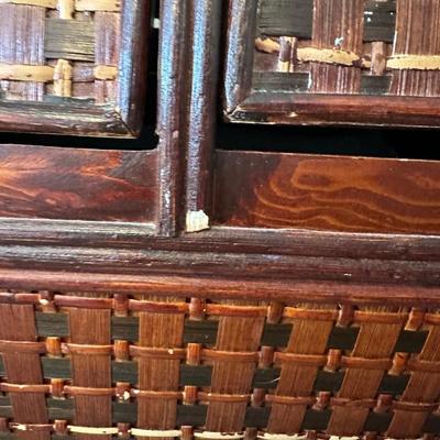 Wood & Wicker Laundry Basket