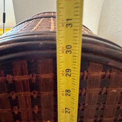 Wood & Wicker Laundry Basket