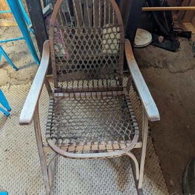Vintage Vermont Tubbs Style Snowshoe Rocking Chair