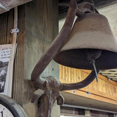 Cast Iron Bell with Bull Head Harness