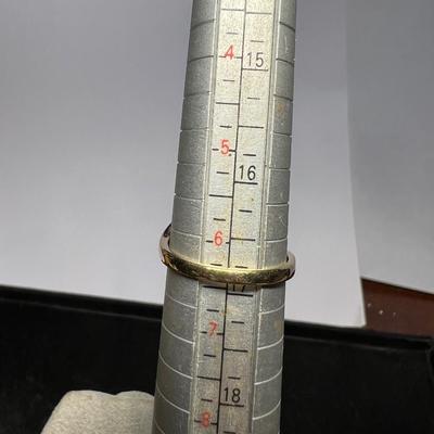 Beautiful 10k Gold Ring with Diamonds and Stone.