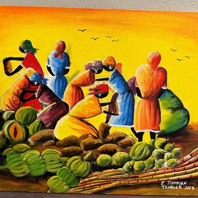 Two Jamaican Paintings on Canvas (2)