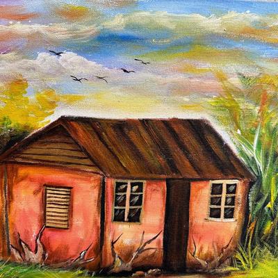 Two Jamaican Paintings on Canvas (2)