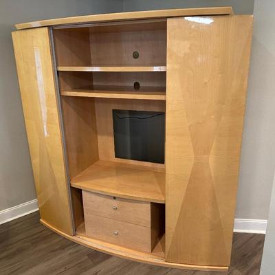 Italian Armoire Entertainment Center W/ Sliding Doors